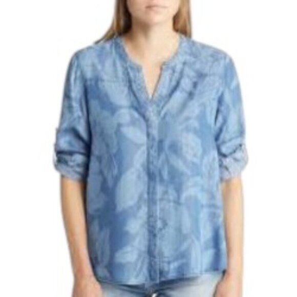 Tommy Bahama Big Sur Blooms Mission Beach Shirt in Skyline Wash Medium - Picture 1 of 4
